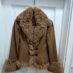 Tan Alpaca coat - soooooo cozy!